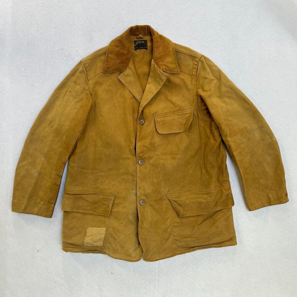 Vintage Mens‎ Utica Brown Heavy Canvas Field Barn Hunting Jacket Coat Size 44